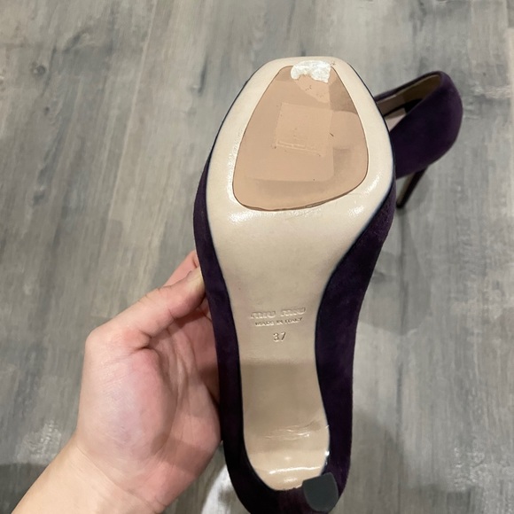 Miu Miu purple high heels with Swarovski Crystal - Picture 3 of 6